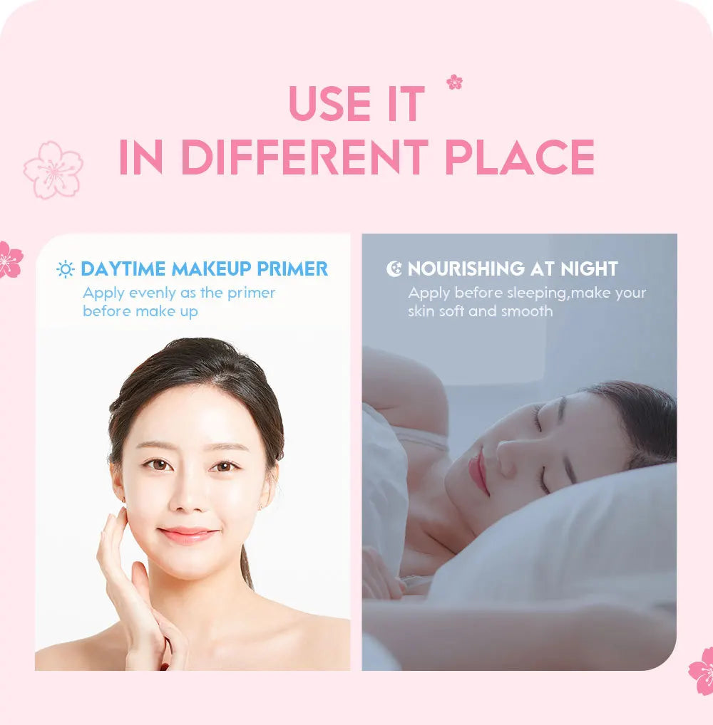 Sakura Whitening Face Cream Wrinkle Remover Fade Fine Lines Serum Firm Lift Shrink Pores Moisturizing Brighten Smooth Skin Care