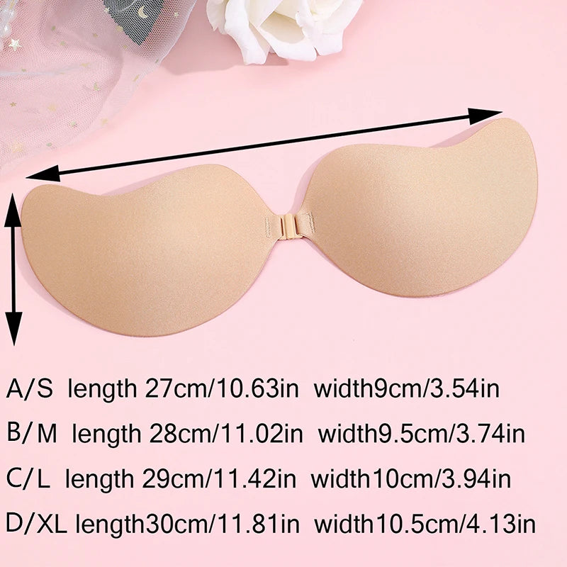Self-Adhesive Silicone Bra Pads — Strapless Invisible Push-Up Mango Shape
