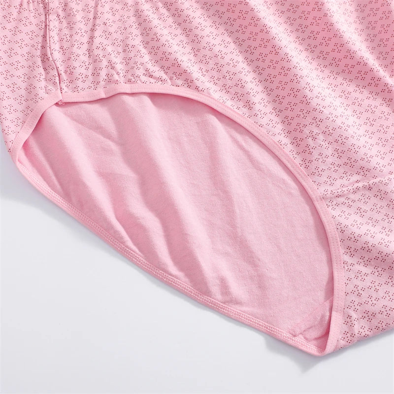 3-Pack Cotton High Waist Briefs — Plus Size XL–4XL Breathable Panties