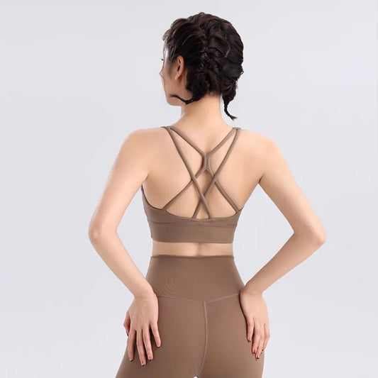 2-Piece Seamless Yoga Set – Crop Top Sports Bra & High Waist Leggings Gym Suit
