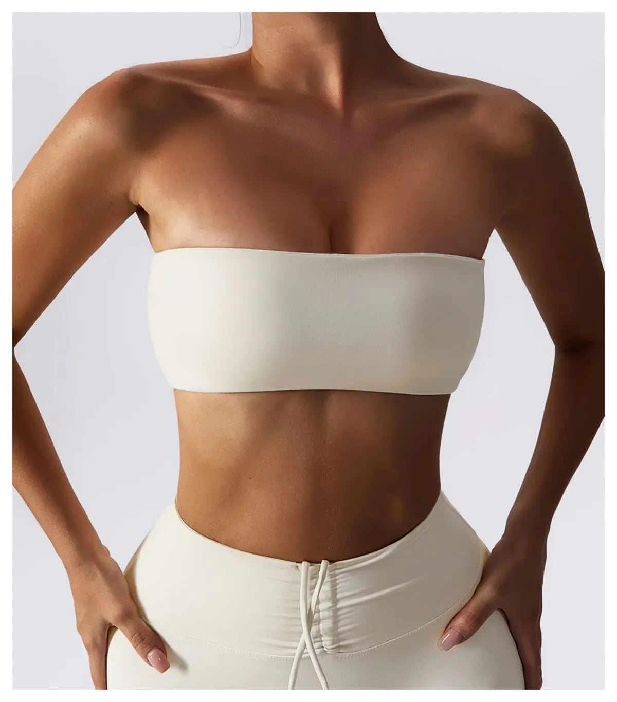 Strapless Sports Bra – Quick-Dry Tube Top Chest Wrap for Yoga, Gym & Fitness