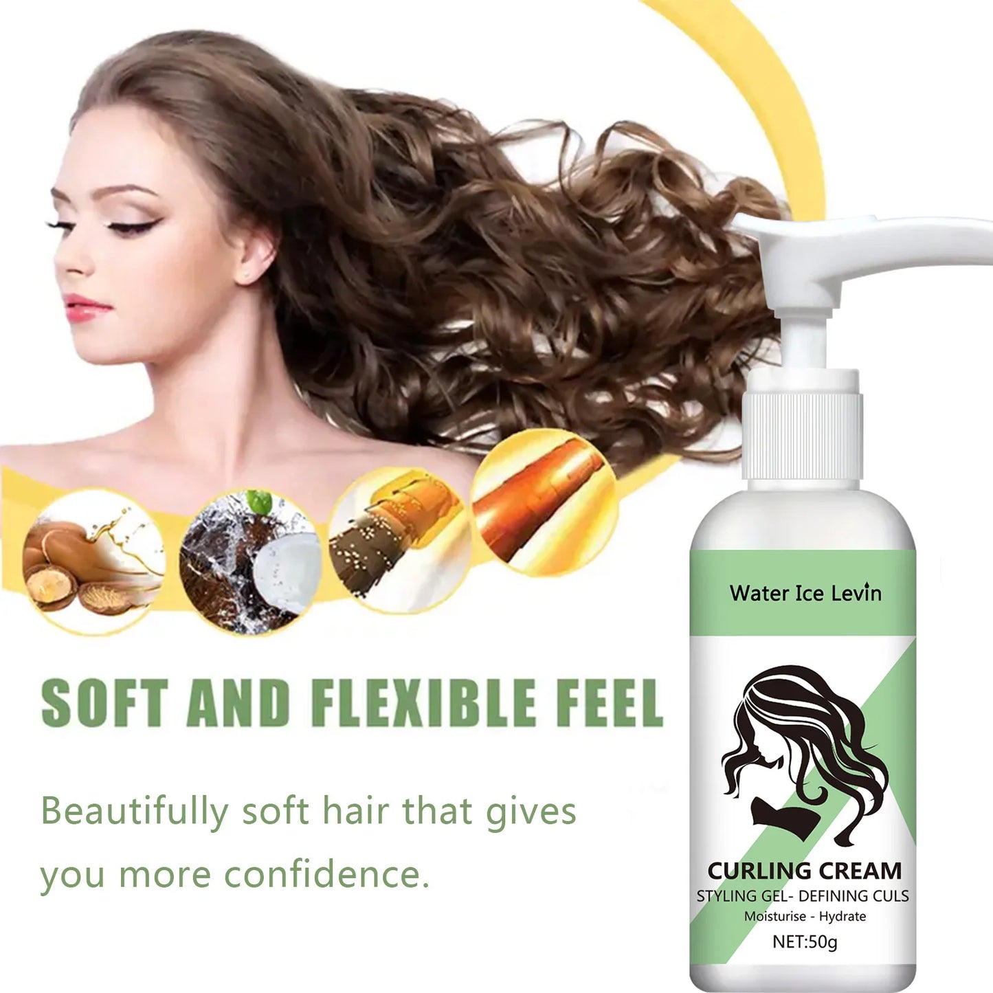 Curly Hair Cream Moisturizing Curly Hair Elasticity Styling Curly Hair Elasticity Conditioner Neutral Suitable for All Hair Types