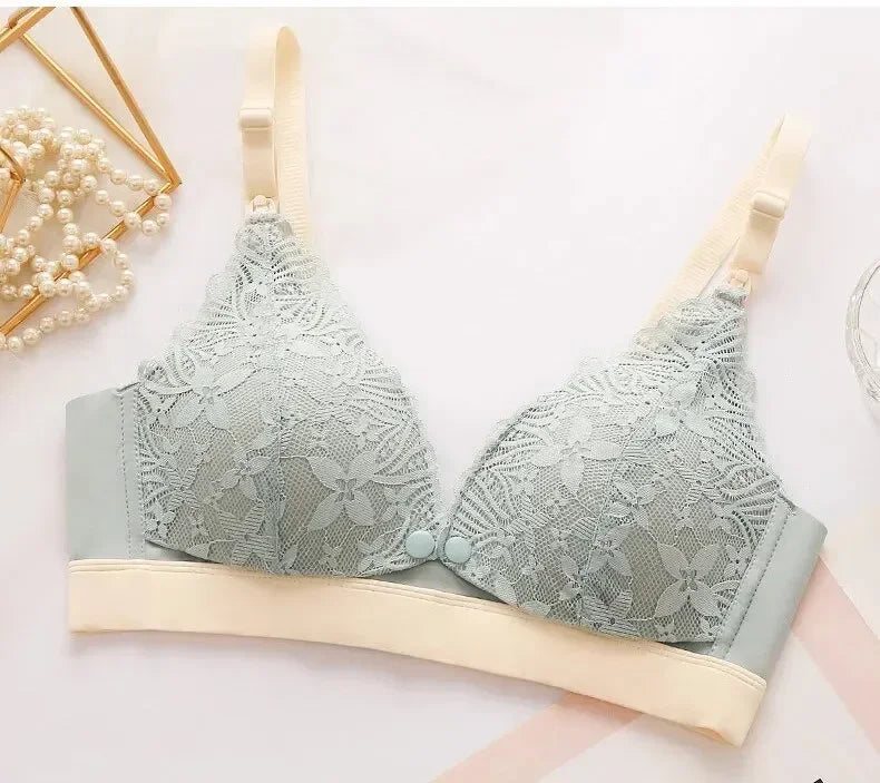 Wire-free Thin Breastfeeding Bra Comfortable Gathered Pregnancy Postpartum Breastfeeding Front Opening Pregnant Women Chest Wrap