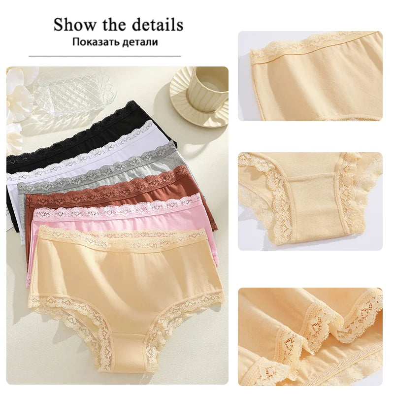3-Pack Seamless Cotton Brief Panties – Breathable Low-Rise Underwear for Women (S–2XL, 8 Color Sets)