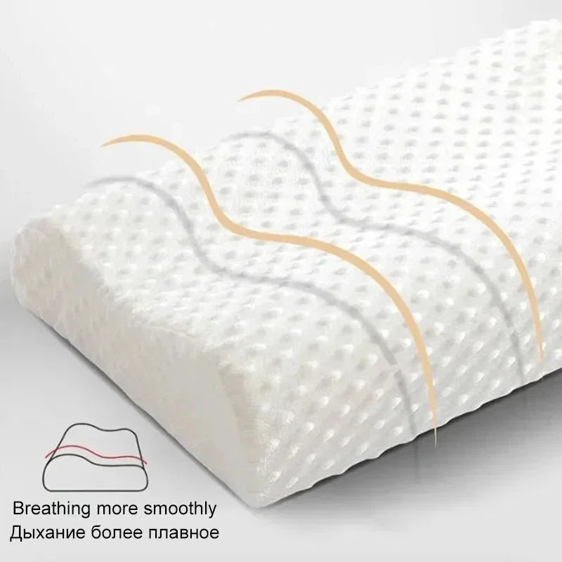 Memory Foam Pillow, Contoured Neck Support, 50 × 30 cm