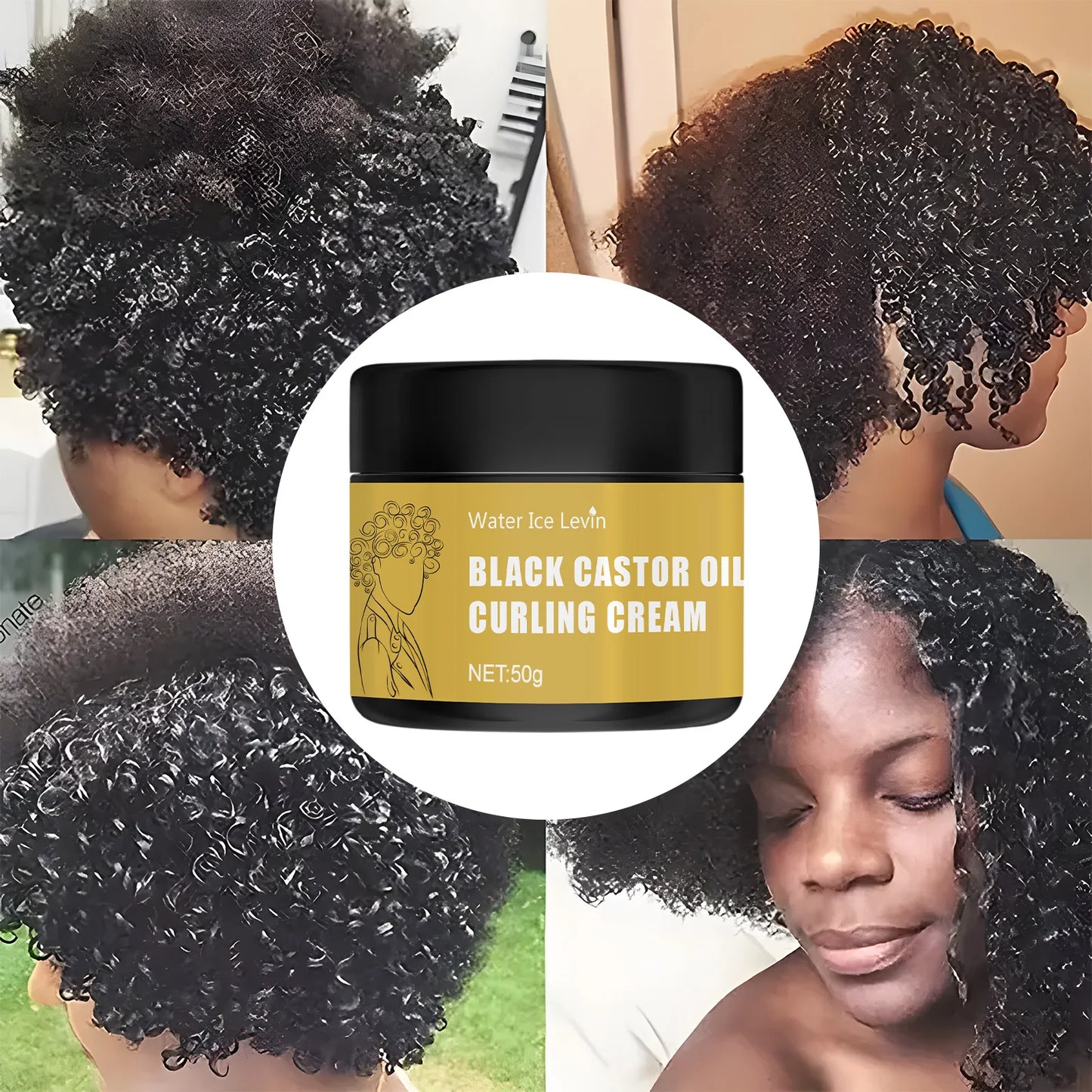 Black Castor Oil Curl Defining Cream – Moisturizing & Detangling for Dry Curly Hair