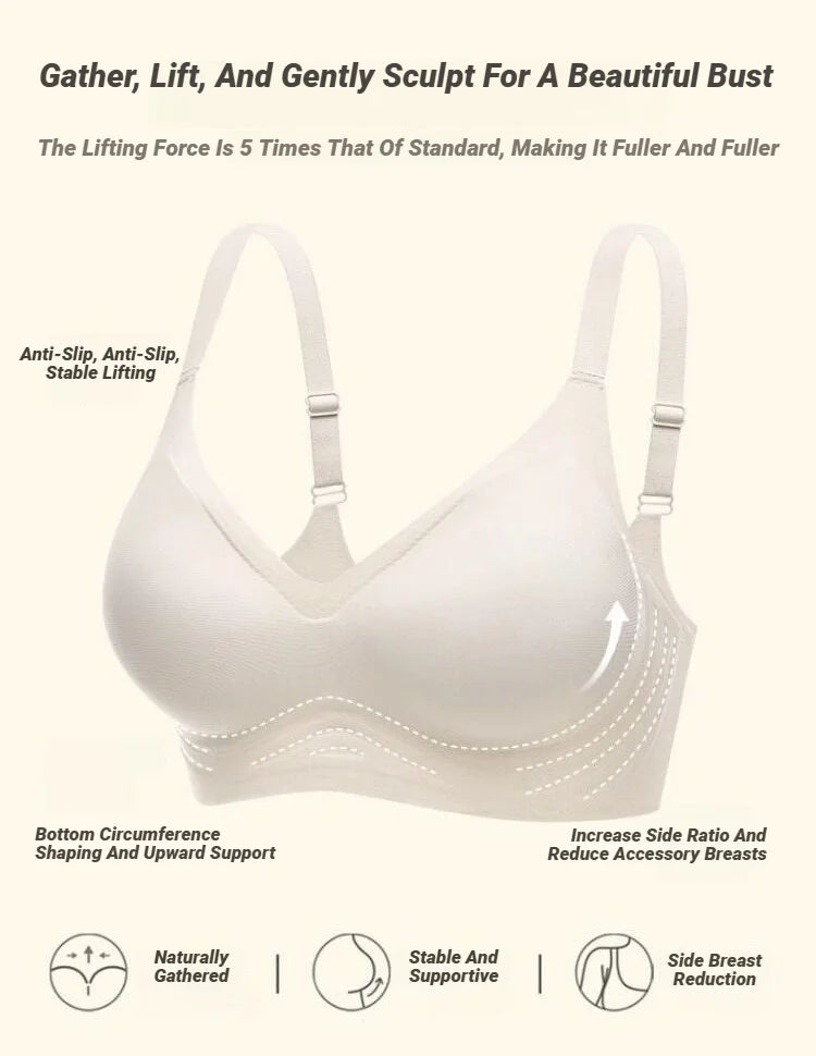 Women's Seamless Push-Up Bra – Wire-Free Soft Support for Small Chest