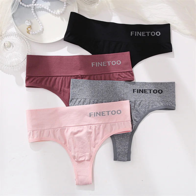 2-Pack High Waist Seamless Thongs — Plus Size G-String Panties M–2XL