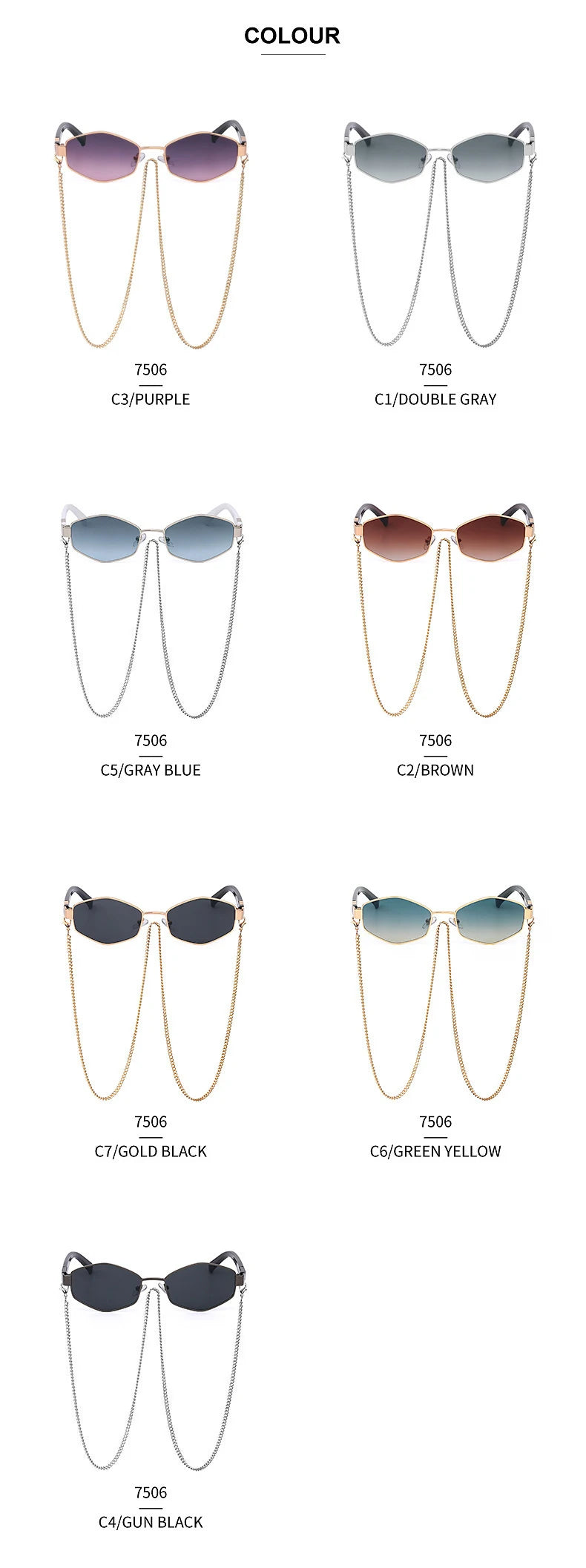 Small-Frame Punk Sunglasses | Colored Lens Options