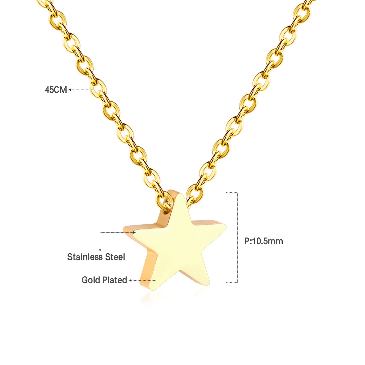 Heart Pendant Necklace – Stainless Steel Clavicle Choker for Women & Girls