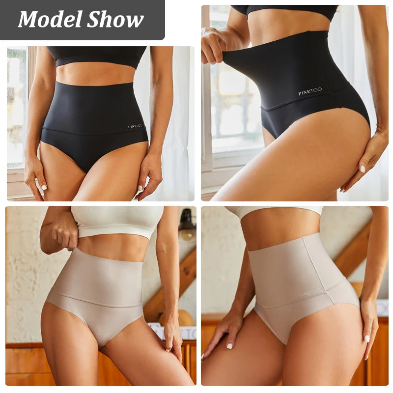 Women's High Waist Seamless Bodyshaper Briefs | Soft Cotton Crotch Shapewear Panties (S–3XL)