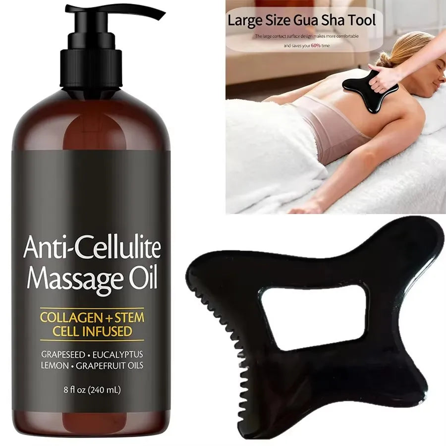 Anti-Cellulite Collagen & Stem Cell Body Massage Oil – Skin Tightening & Firming (240ml)