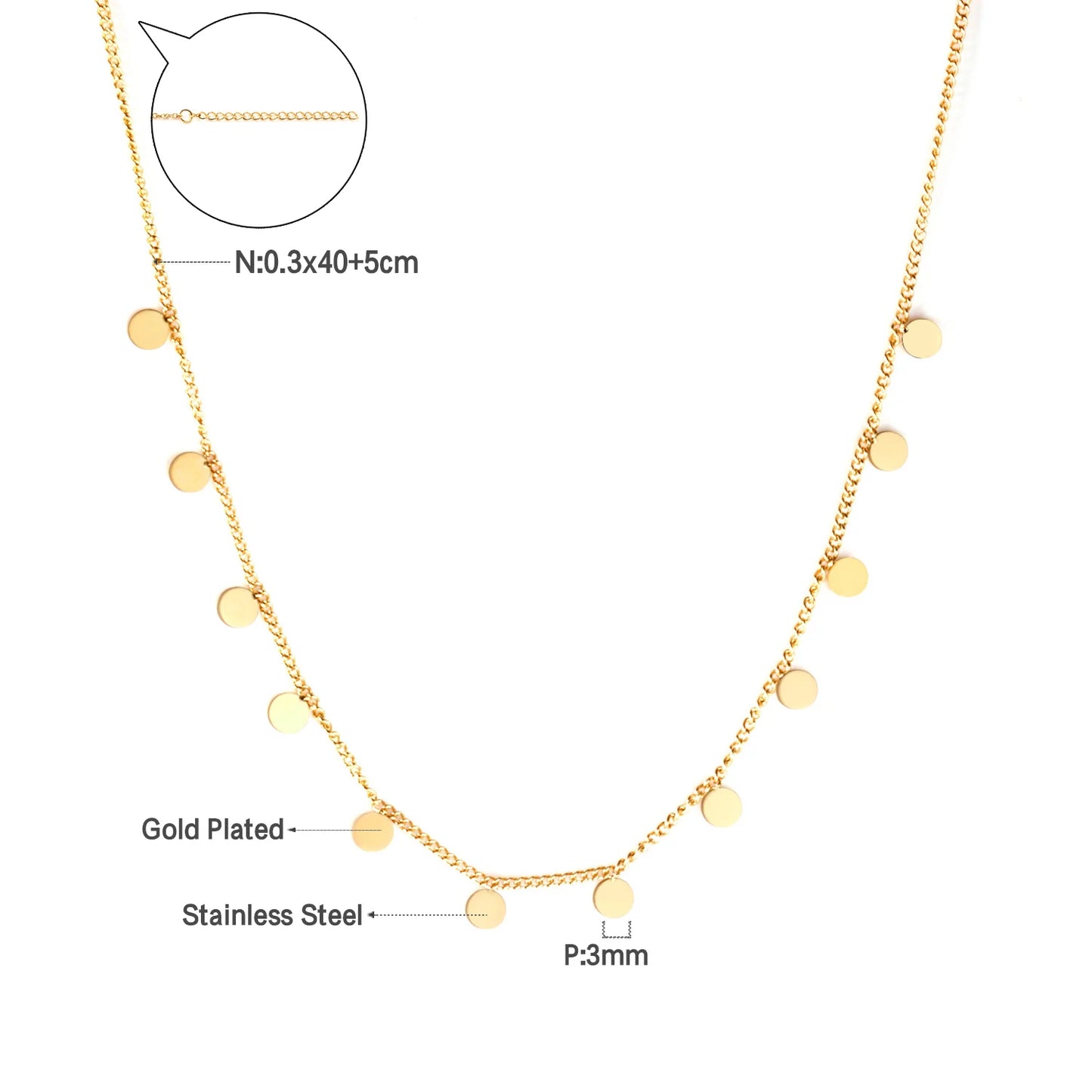 LUXUKISSKIDS Teardrop Necklaces Non-Fading Unique Design Waterdrop Pendant Necklace for Women Fashion Minimalist Chic Accessorie