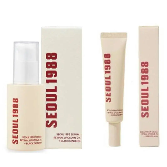 Korean 1988 Retinal Liposome Anti-Aging Serum & Eye Cream – Black Ginseng, Niacinamide, Vitamin C & 3 Peptides