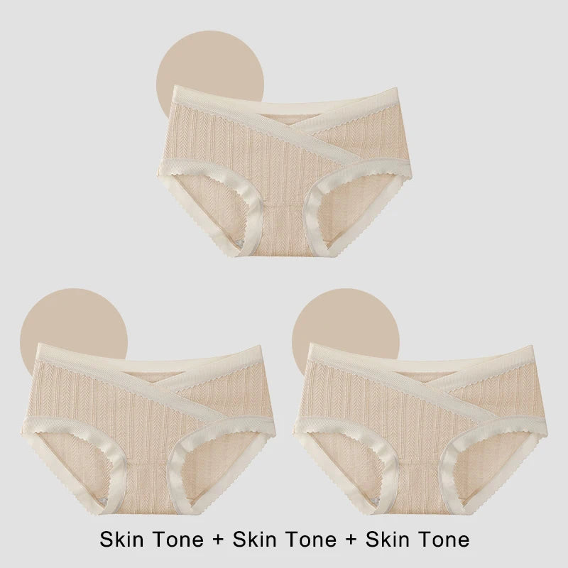 3PCS Soft Briefs V-shaped Abdominal Support Underpanties Pregnancy Childbirth Female Underwear Pregnant Woman Women's Panties