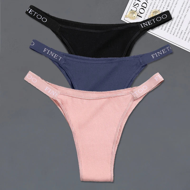 3-Pack Cotton Low-Rise Brazilian Bikini Panties – Soft Comfortable Underwear for Women (M–XL, 14 Color Sets)