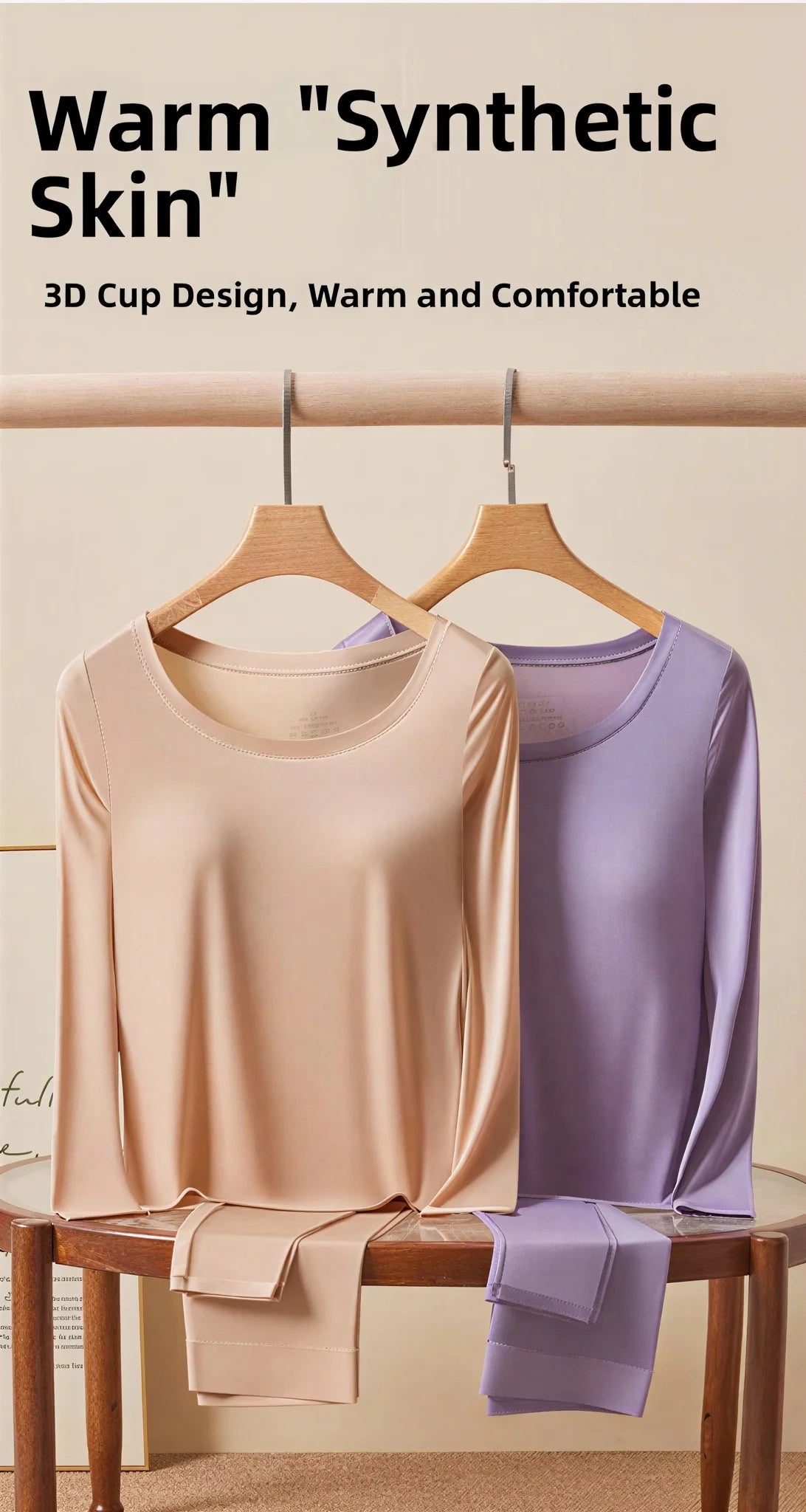 Thermal Underwear Set for Women – High-Elasticity Skin-Tight Warm Base Layer, Autumn/Winter (L–XL, 4 Colors)
