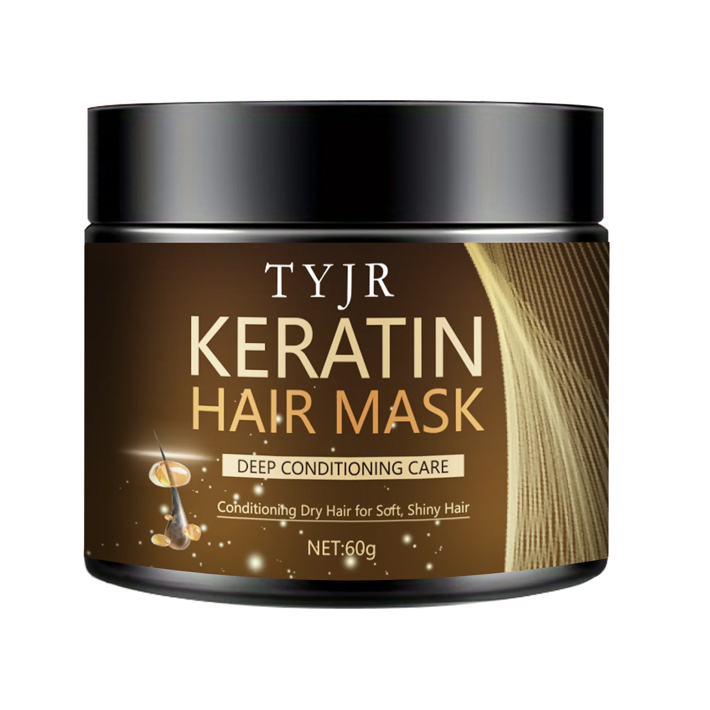 Keratin Hair Mask Professional Hair Care Deep Repair Mask Suitable for All Hair Types | Small Travel Bag/60G