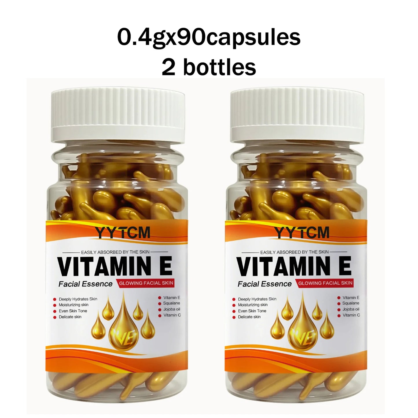 Vitamin E & Squalane Deep Moisturizing Capsule Essence – Brightening Face Serum