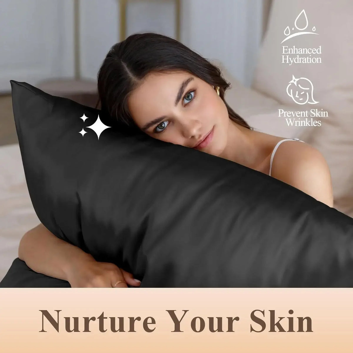 Satin Pillowcase, 51 × 137 cm, Smooth Finish