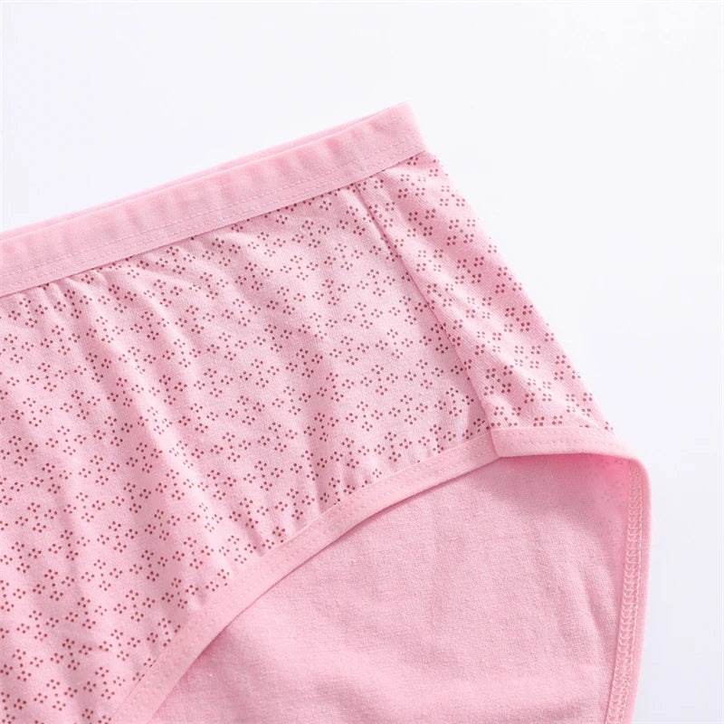 3-Pack Cotton High Waist Briefs — Plus Size XL–4XL Breathable Panties