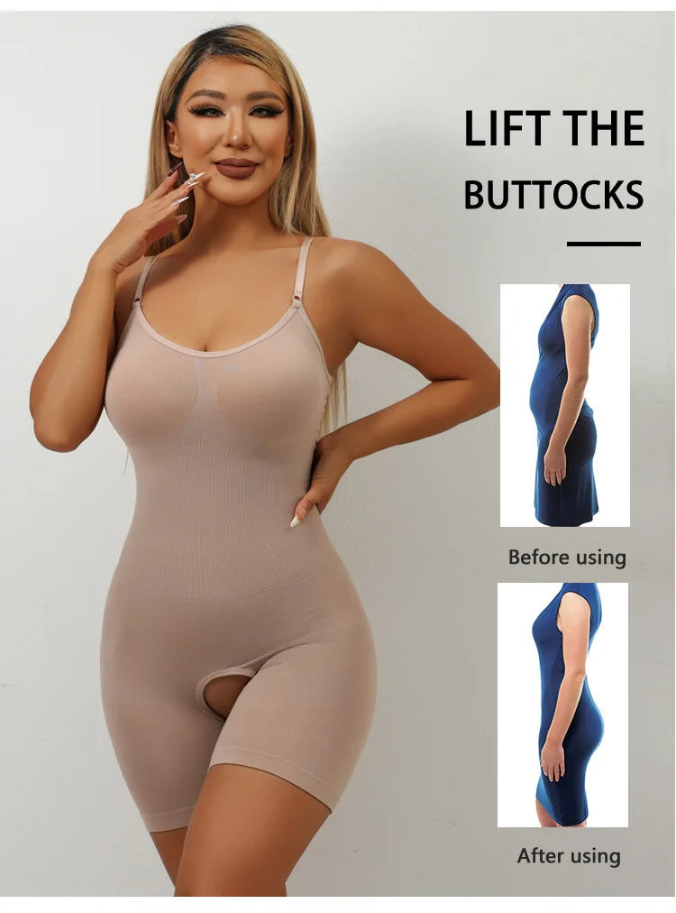 2026 NEW SEXY Women Tummy Control Full Body Shaper Seamless Open Crotch Shorts Waist Trainer Butt Lifter Slimming Underwear