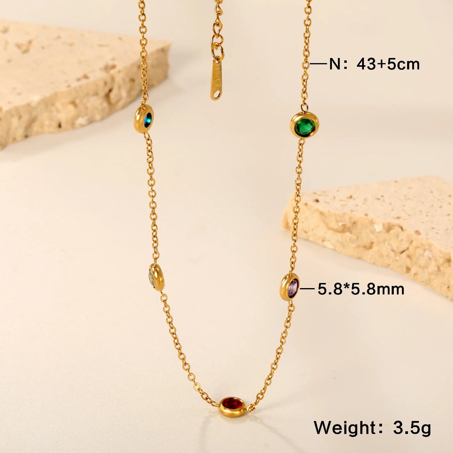 LUXUKISSKIDS Teardrop Necklaces Non-Fading Unique Design Waterdrop Pendant Necklace for Women Fashion Minimalist Chic Accessorie