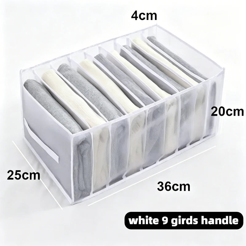 Clothes Organizer for Socks Home Separated Underwear Storage Box Bra Organizing Breathable Mesh Bag Foldable Laundry Basket