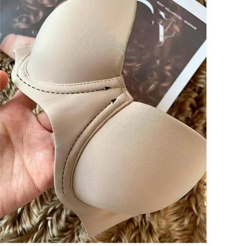 حمالة صدر نسائية بدون خياطة رافعة – حمالة صدر نص كوب غير مرئية مريحة وبدون أسلاك