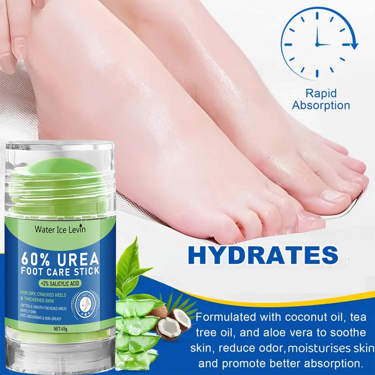 Water Ice Levin Moisturizing Foot Care Stick – 45g