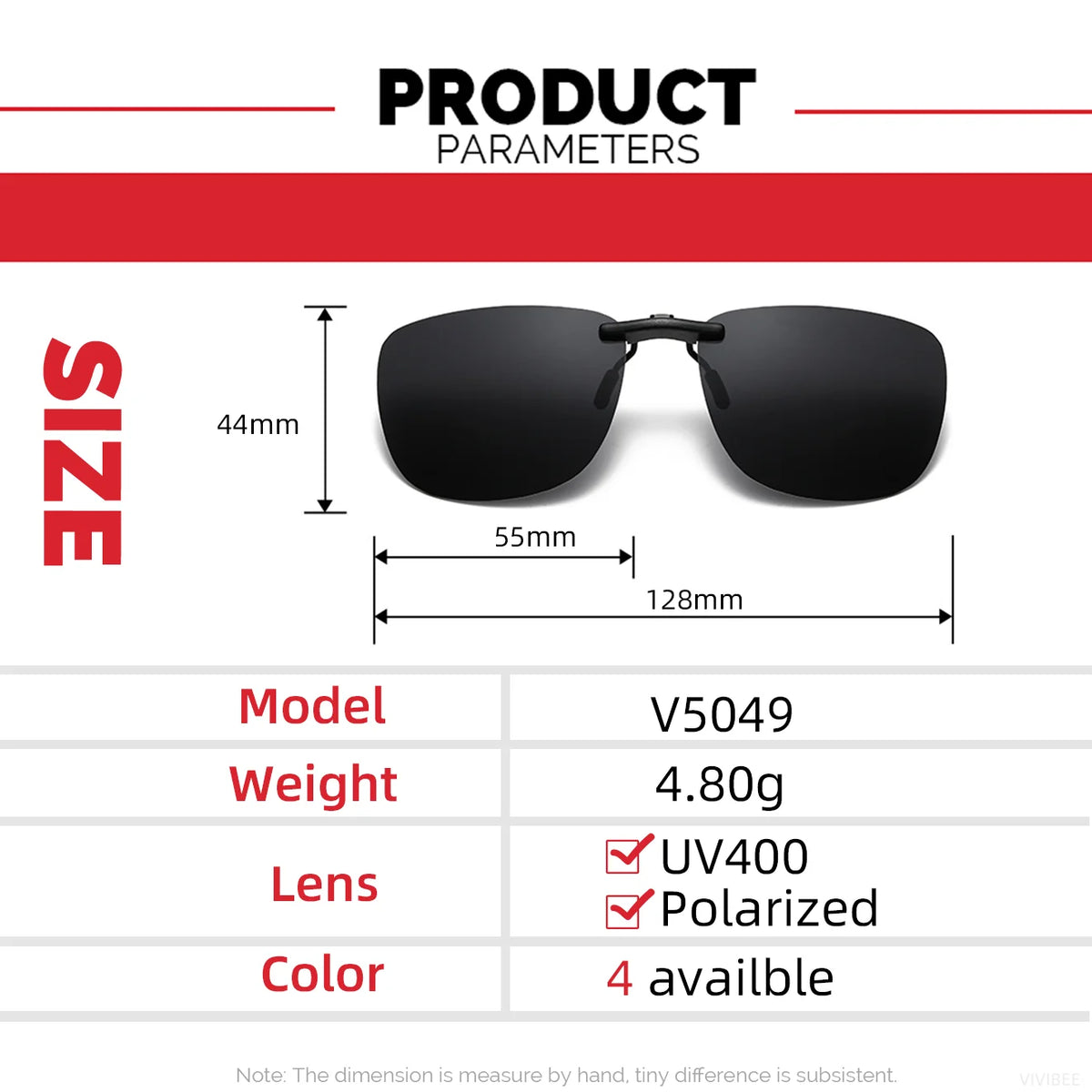Square Clip-On Sunglass Lenses | Single or 3-Piece Options