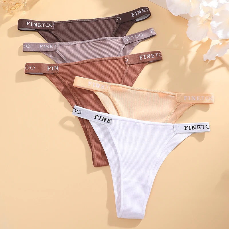 Maillard Cotton Brazilian Panties – Low-Rise Breathable Underwear for Women (M–XL, 9 Colors)