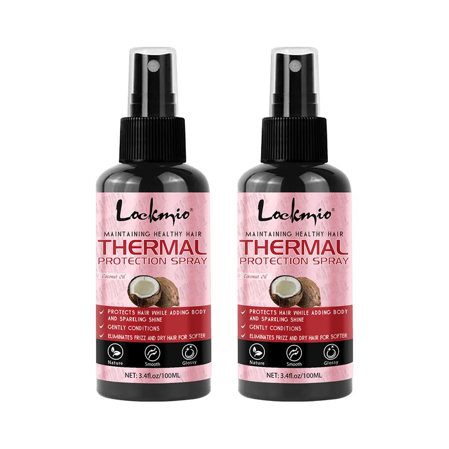 Lockmio Heat Protectant Spray for Hair – UV & Thermal Protection, Moisturizing & Shine Boost (100ml)