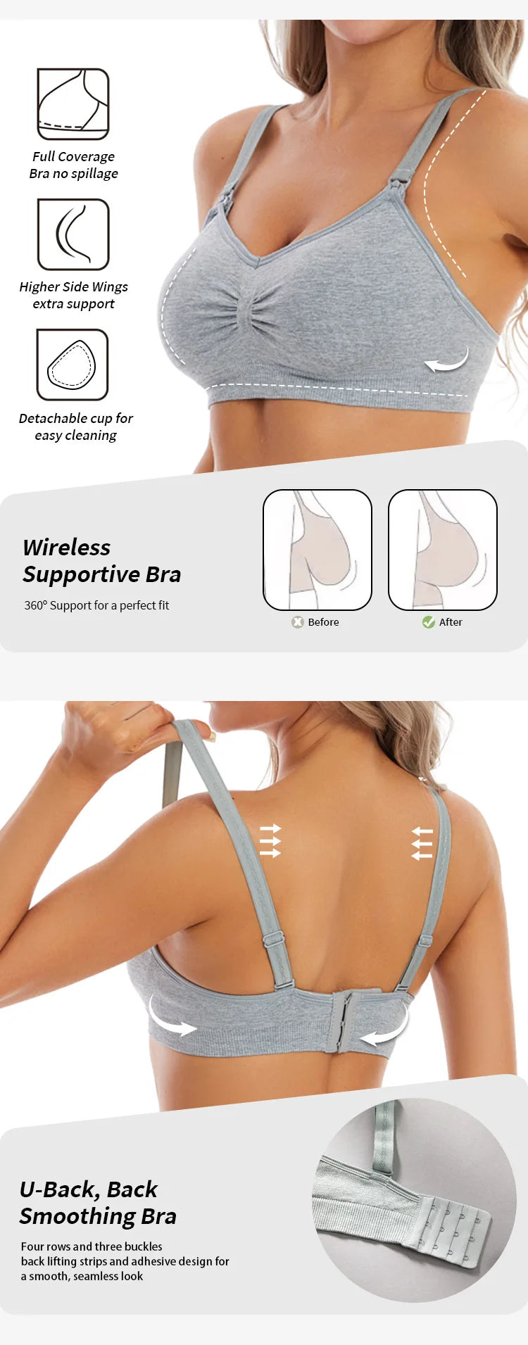 Maternity Nursing Bras Cotton Breastfeeding Pregnant Women Pregnancy Underwear Breast Feeding Bra Clothing Lactancia