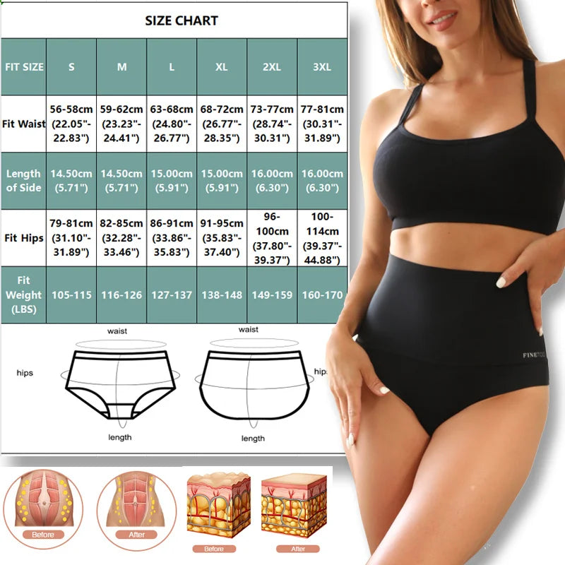 Women's High Waist Seamless Bodyshaper Briefs | Soft Cotton Crotch Shapewear Panties (S–3XL)