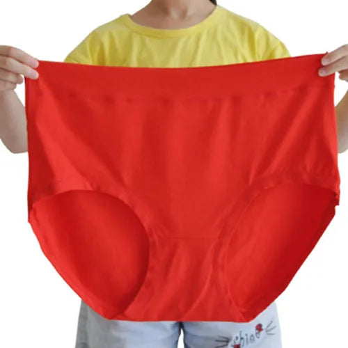Women's Plus Size High-Rise Briefs | Soft Modal Cotton Underwear for 80–150kg (4XL–5XL)