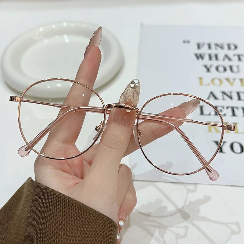 Vintage Round Metal Glasses for Men & Women | Myopia Options