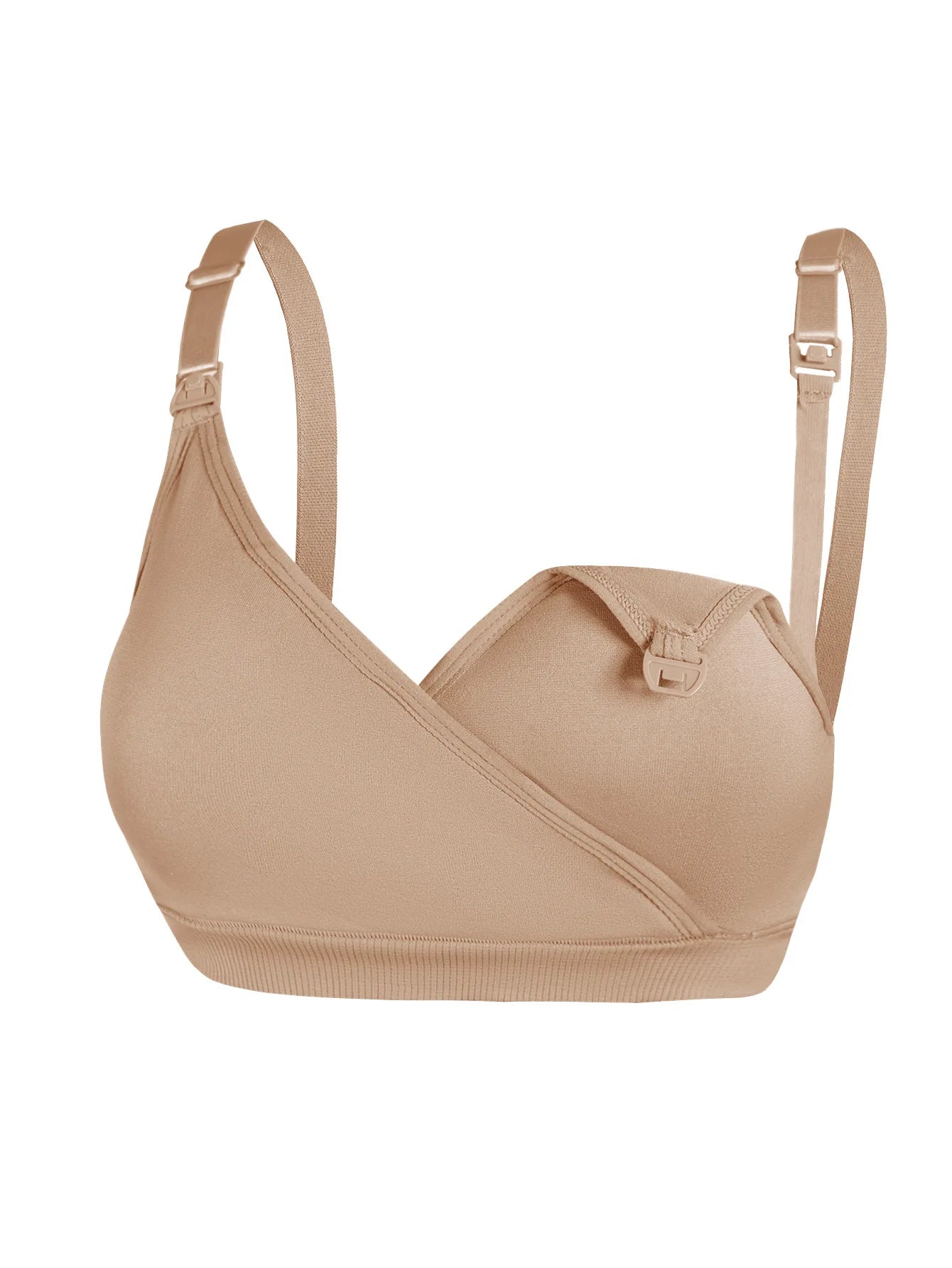 Wire-Free Maternity Nursing Bra Nylon Seamless Front Closure Breastfeeding Comfort Adjustable Support Soft Pregnancy Underwear