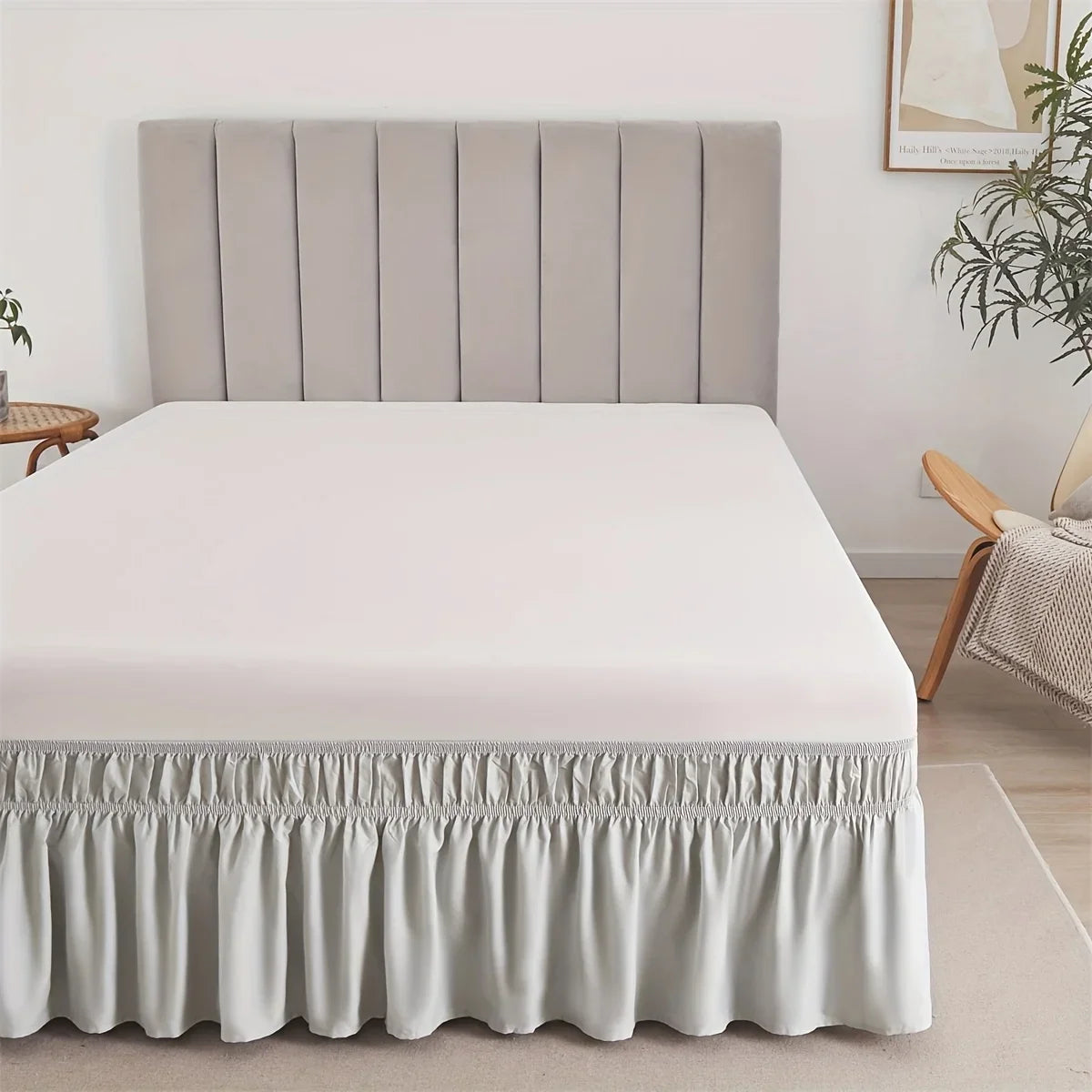 Adjustable Ruffled Bed Skirt, Soft Polyester, Multiple Sizes