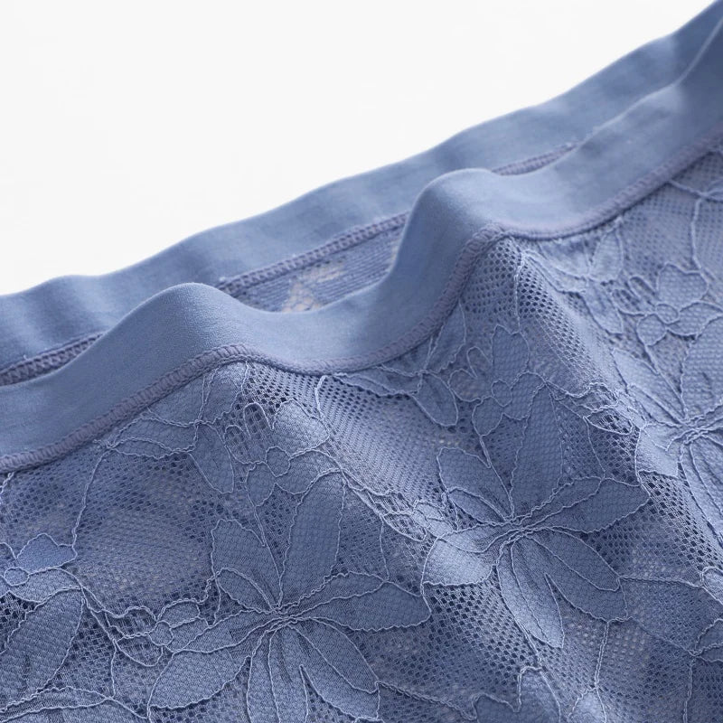 High-Waist Floral Lace Hollow Brief Panties – Breathable Sexy Underwear for Women (S–2XL, 9 Colors)