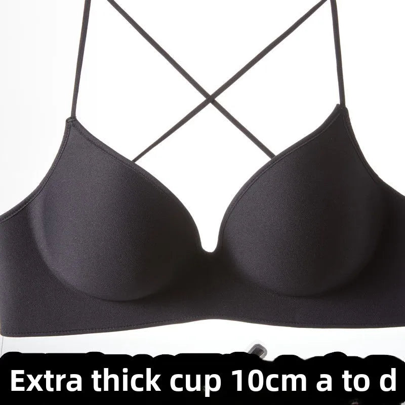 Women's Wireless Push Up Bra – Seamless No Side Fat, Invisible Back