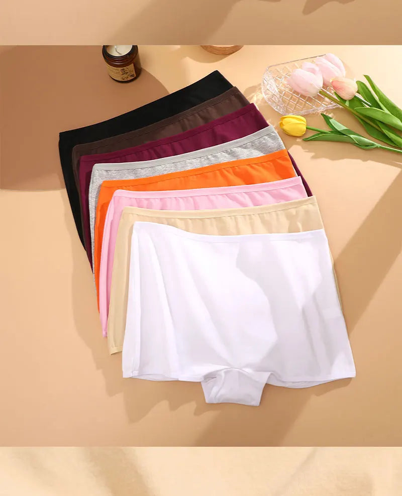 Women's Cotton Boyshort Panties – 4-Piece Set | Seamless Comfortable Underwear (XS–1XL)