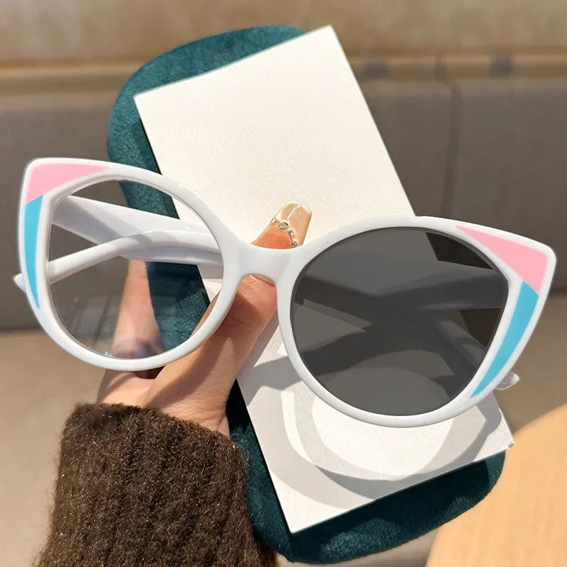 Cat-Eye Photochromic Myopia Glasses | Five Frame Colors
