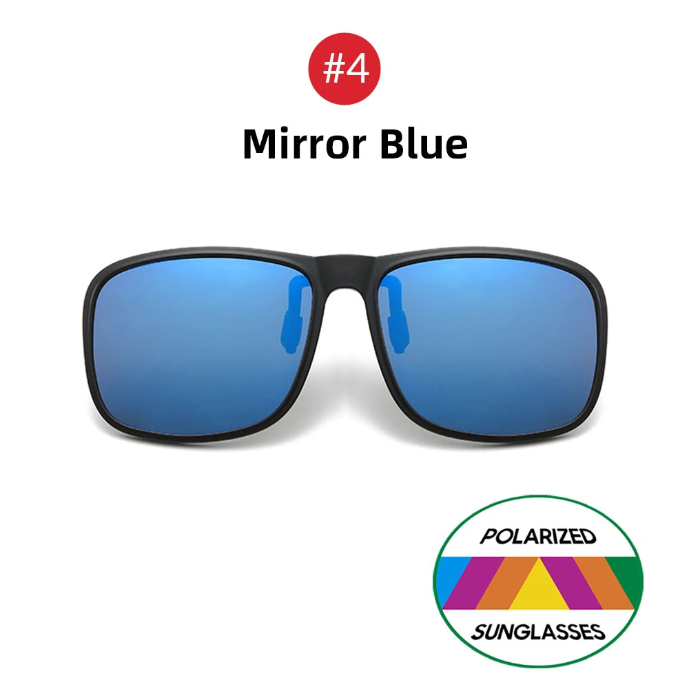 Rectangle Flip-Up Clip-On Sunglasses | 6 Lens Options