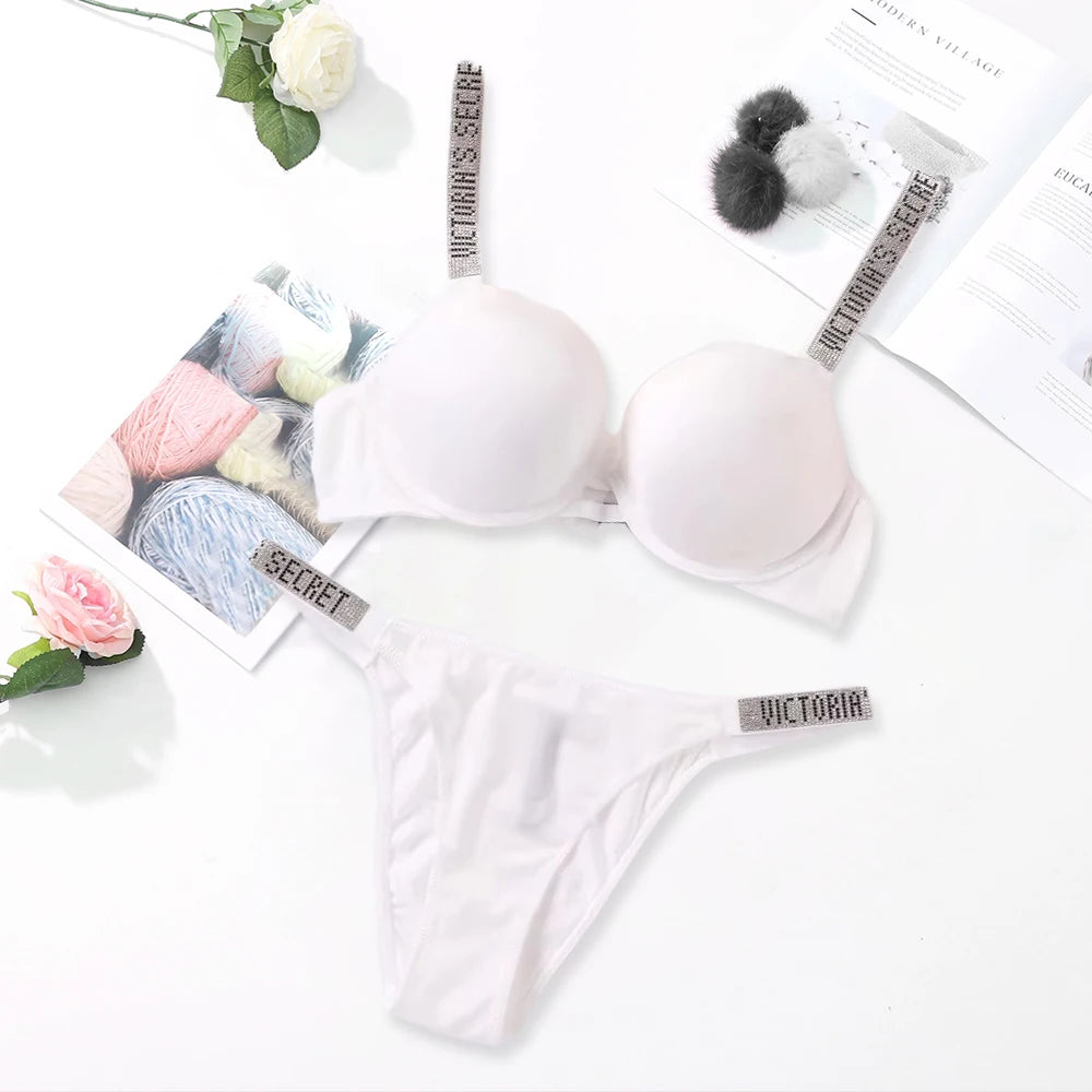 Women's Classic Push-Up Bra & Panty Set – Breathable Soft Lingerie