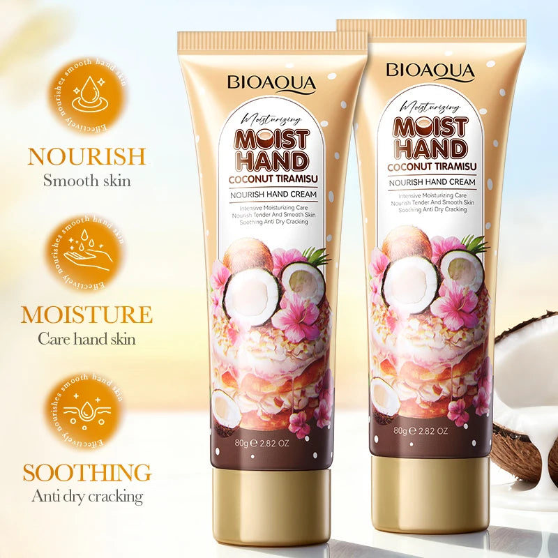 BIOAQUA Moisturizing Hand Cream – 80g, Four Scent Options