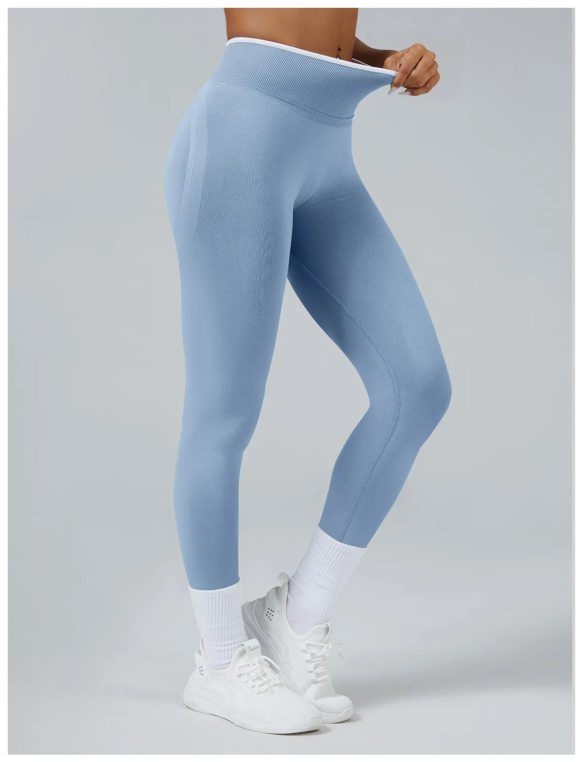Women's Middle Waist Seamless Yoga Leggings Push-Up Sport Fitness Running Pants Hip Lift High Elastic Gym Leggings Sport Legging