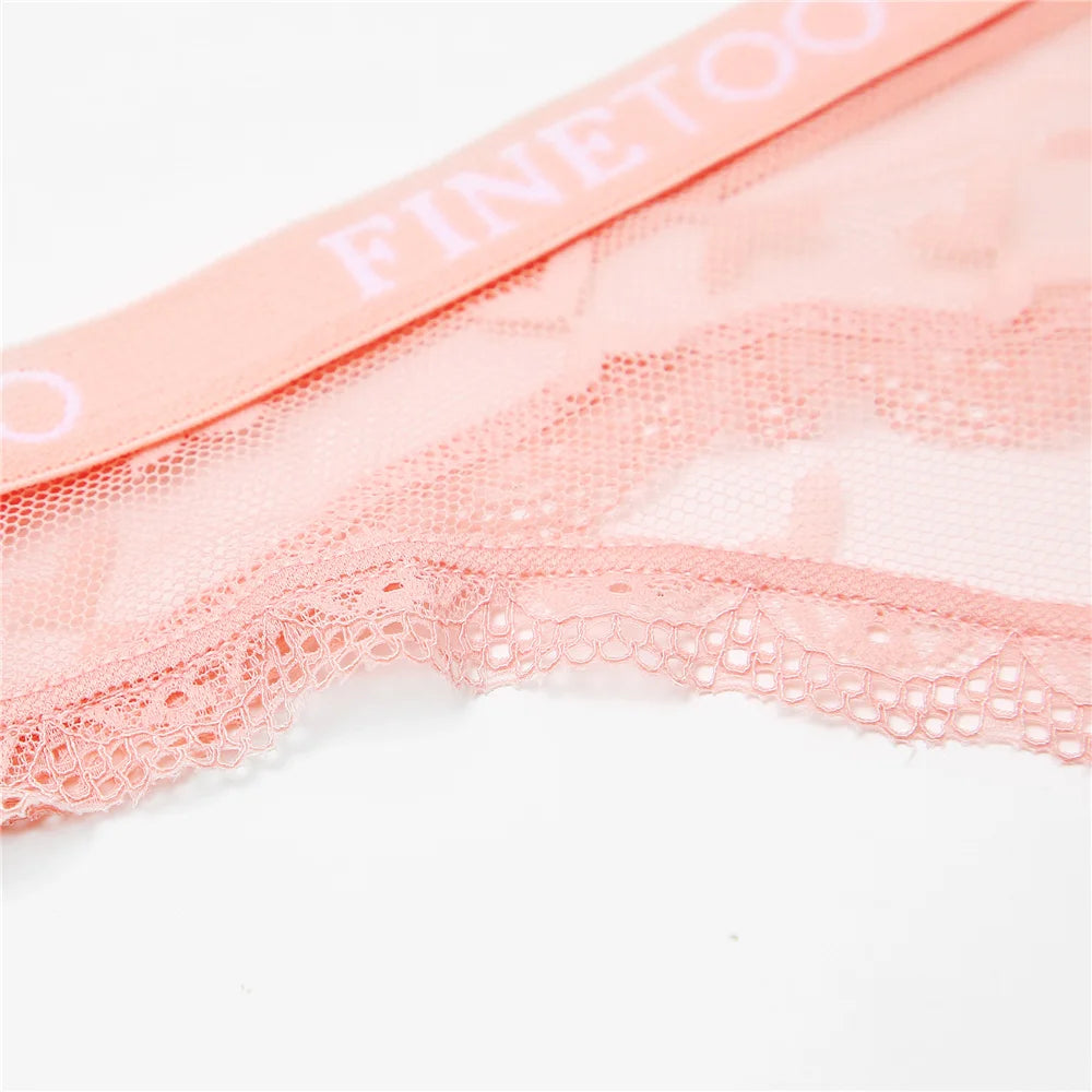 Women's Floral Lace G-String Thongs – 4-Piece Set | Butterfly T-Back Sexy Underwear (S–XL)