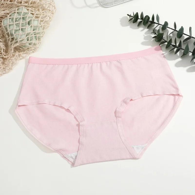 3-Pack Seamless Cotton Brief Panties – Soft Low-Rise Everyday Underwear for Women (S–XL, 8 Color Sets)