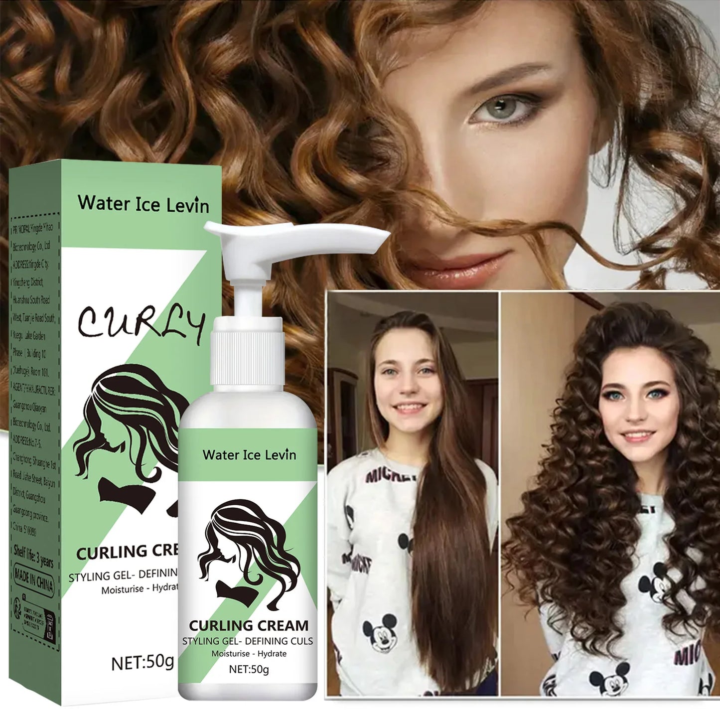 Curly Hair Cream Moisturizing Curly Hair Elasticity Styling Curly Hair Elasticity Conditioner Neutral Suitable for All Hair Types